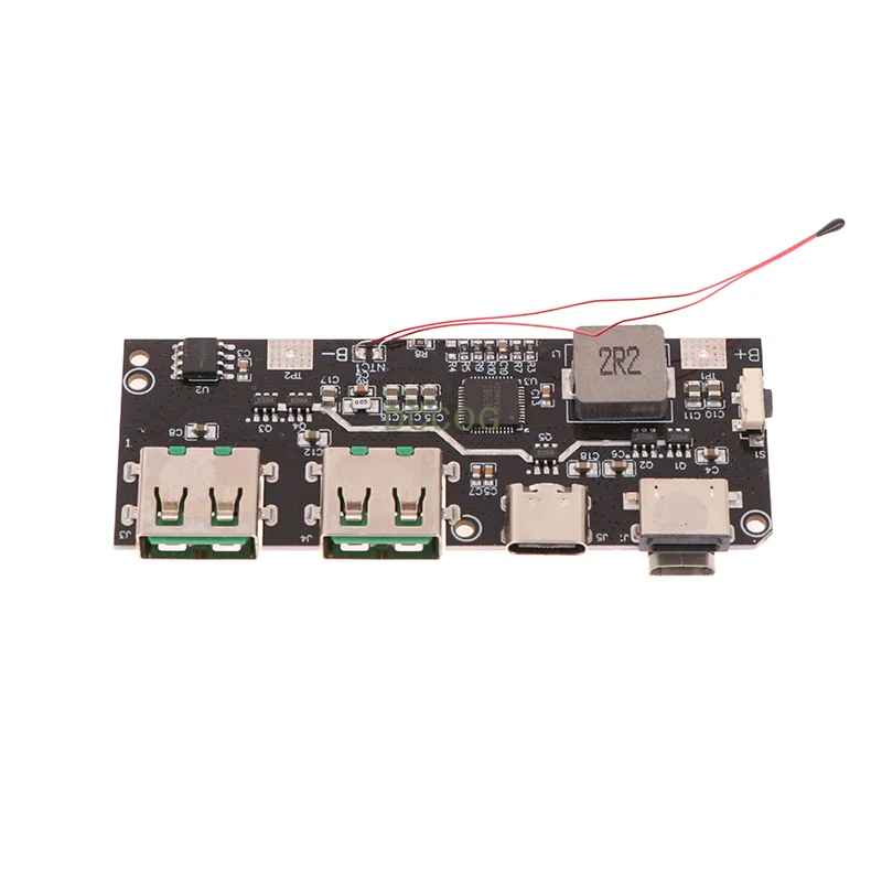 18650 Charging Module Temperature / Circuit Protection QC4.0+PD3.0 LED Dual USB 22.5W Micro/Type-C USB Mobile Power Bank