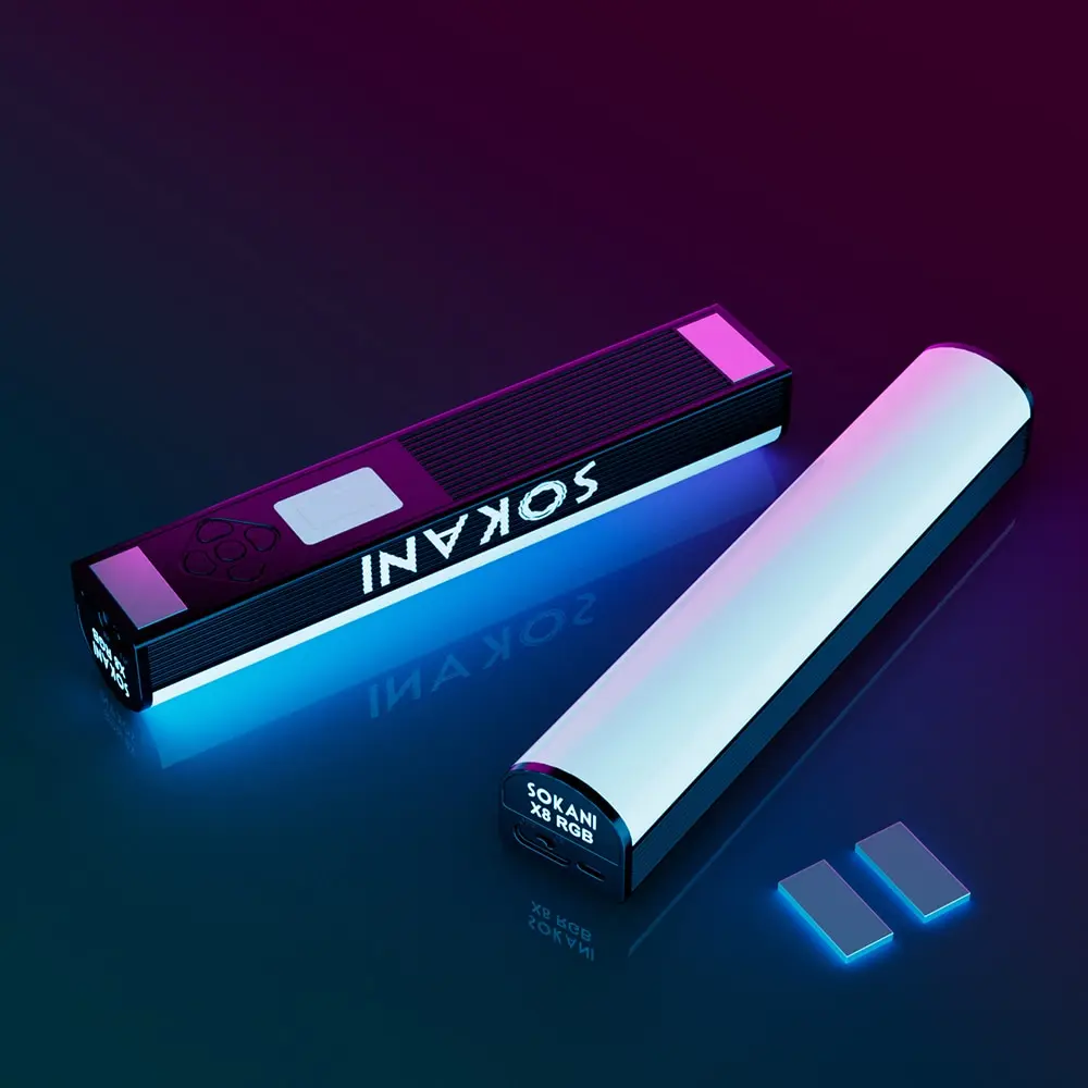 ตัวเลือกสินค้า ไฟ LED ถ่ายภาพมือถือ RGB ควบคุมแอป แสงนุ่ม สำหรับกล้องวิดีโอ