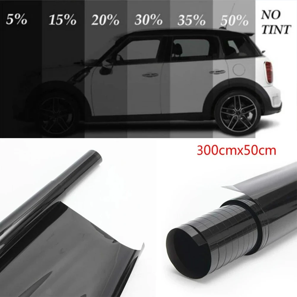 Car Insulation Film Black Car Window Film Home Window Glass Bathroom Summer Solar Anti-UV Protection Sunscreen