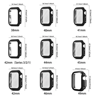 Verre trempé + couvercle pour Apple Watch série 42mm 46mm PC pare-chocs étui de protection d'écran iWatch série 11/10/9/8/7/6/5/4/3 Ultra SE 6