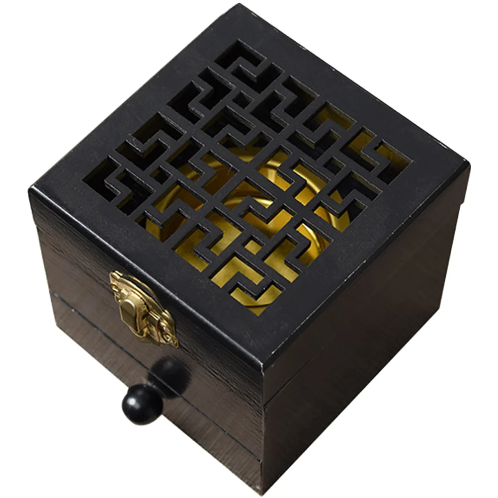 

Wooden Box Square Wooden Practical Cones Censer Burner Holder Cones Burner Decor Box