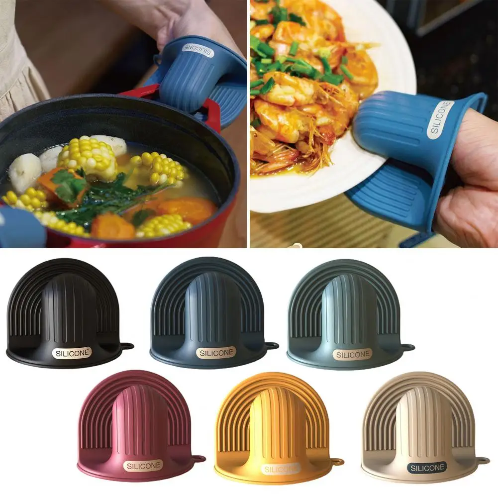 Heat Resistant Gloves High-temperature Resistant Anti-scalding Gloves Kitchen Baking Silicone Anti-hot Grip Oven Safety