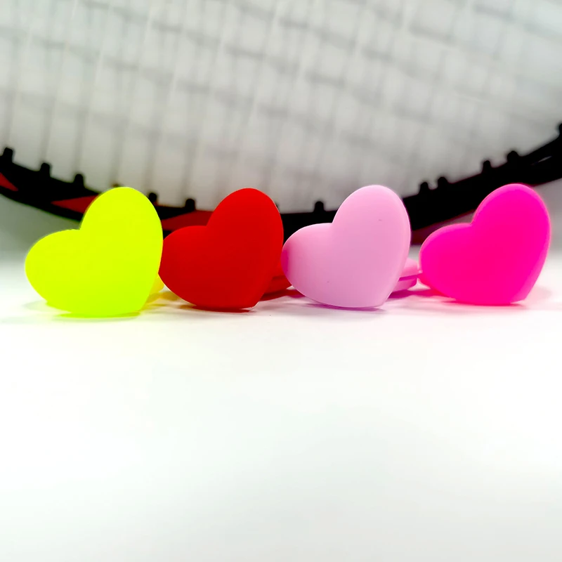

1PC Silicone Tennis Racket Vibration Dampeners Red And Pink Heart Tennis Racquet Shock Absorber,tennis Dampers