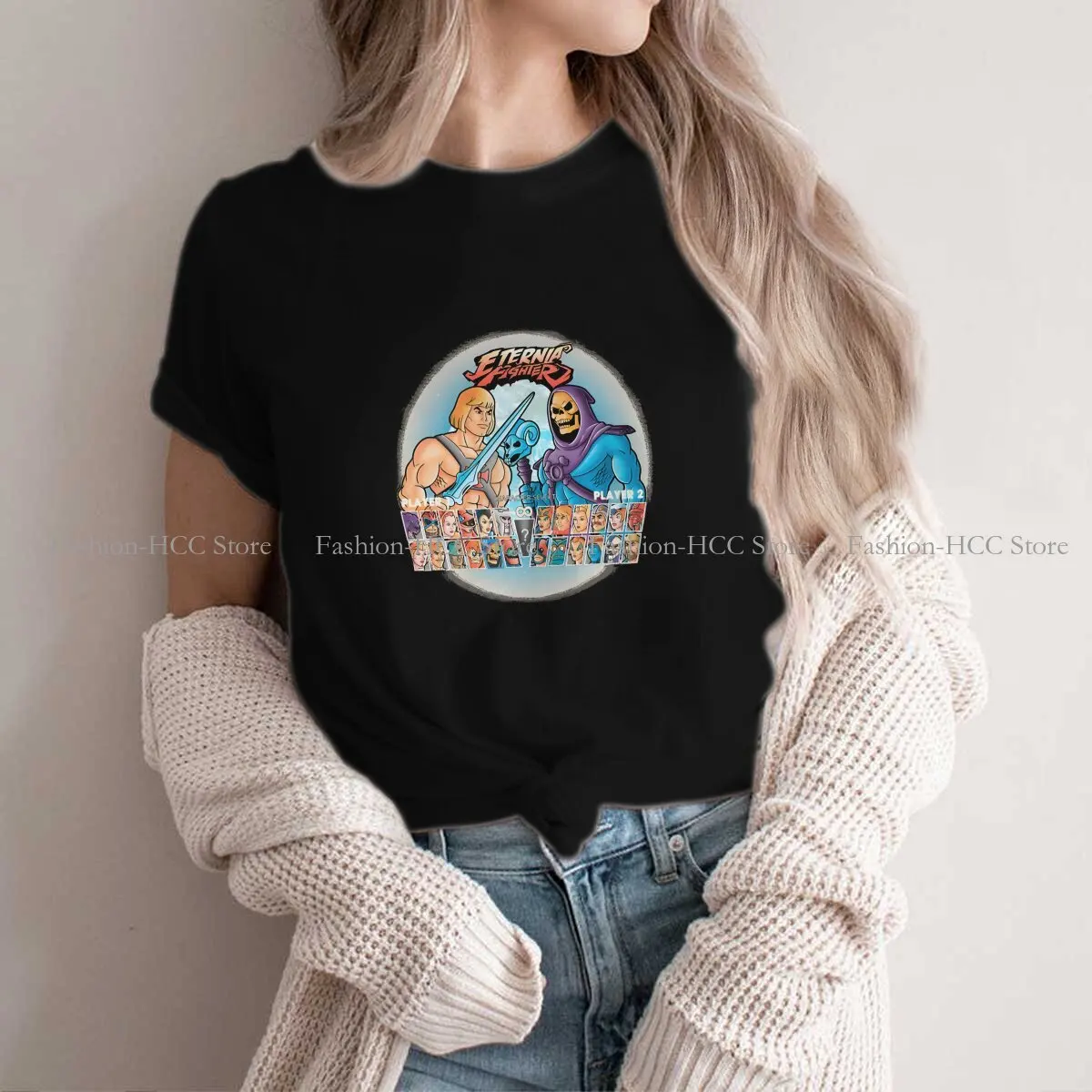 

Eternia Fighter Harajuku Polyester TShirt He-Man & Masters Of The Universe Style Tops Comfortable T Shirt Women Short Sleeve