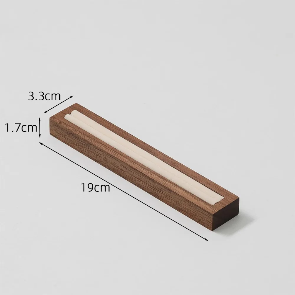 Dark Brown Rectangular Black Walnut Solid Wood Earring Display Stand 1Piece jewelry storage bags For Storage Photo Props Jewelry Display Stand
