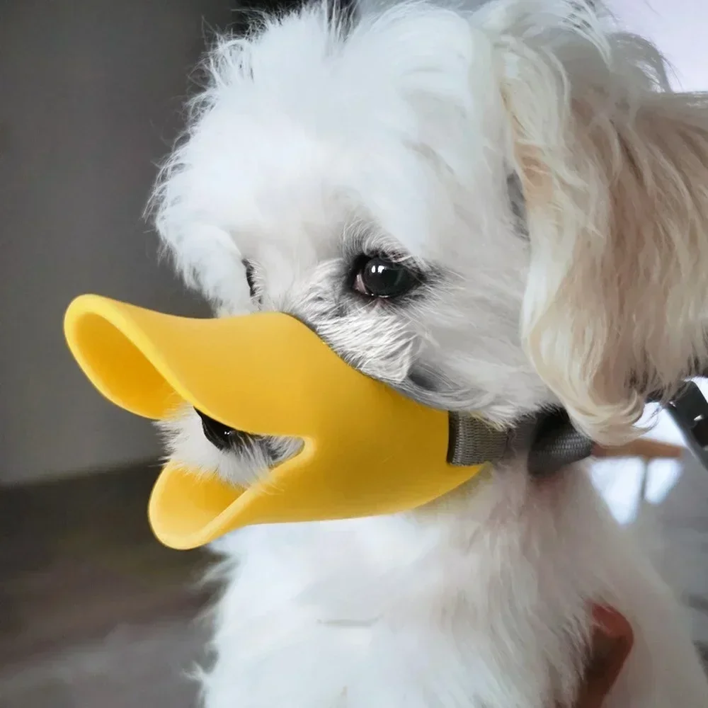 Dog Muzzle Silicone Duck Muzzle Mask for Pet Dogs Anti Bite Stop