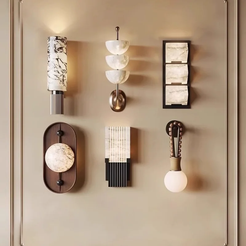 Post-Modern Hotel Wall Lamp Simple Guest Room Corridor Living Room Study Designer Model Bedroom Bedside