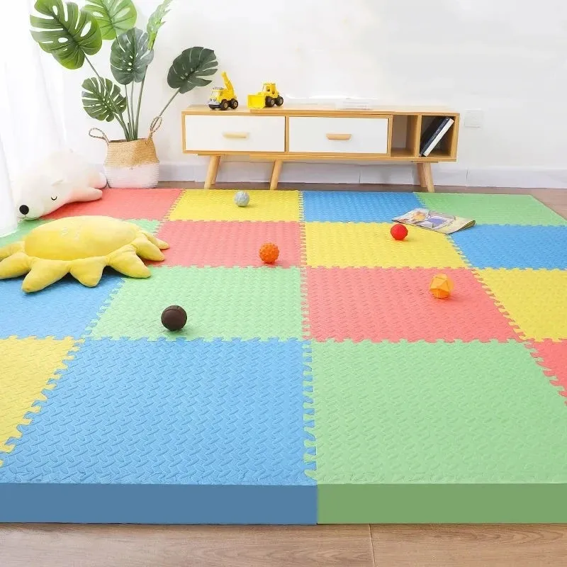 Baby Game Mat 12PCS Puzzle Mat Thick 1.2cm Play Mats 30x30cm Foam Puzzle Mat Floor Mats Gym Crawling Mat Kids Foot Mat Baby Rugs babyinner 4 5cm thick baby play mats tatami rattan floor mat non slip puzzle interlocking carpets kids rugs sleeping summer pad