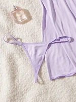 Light Purple Women Nightdress Lace Bow Dress Babydoll Sleepdress Underwear Sets Ladies Outfits - Image 6