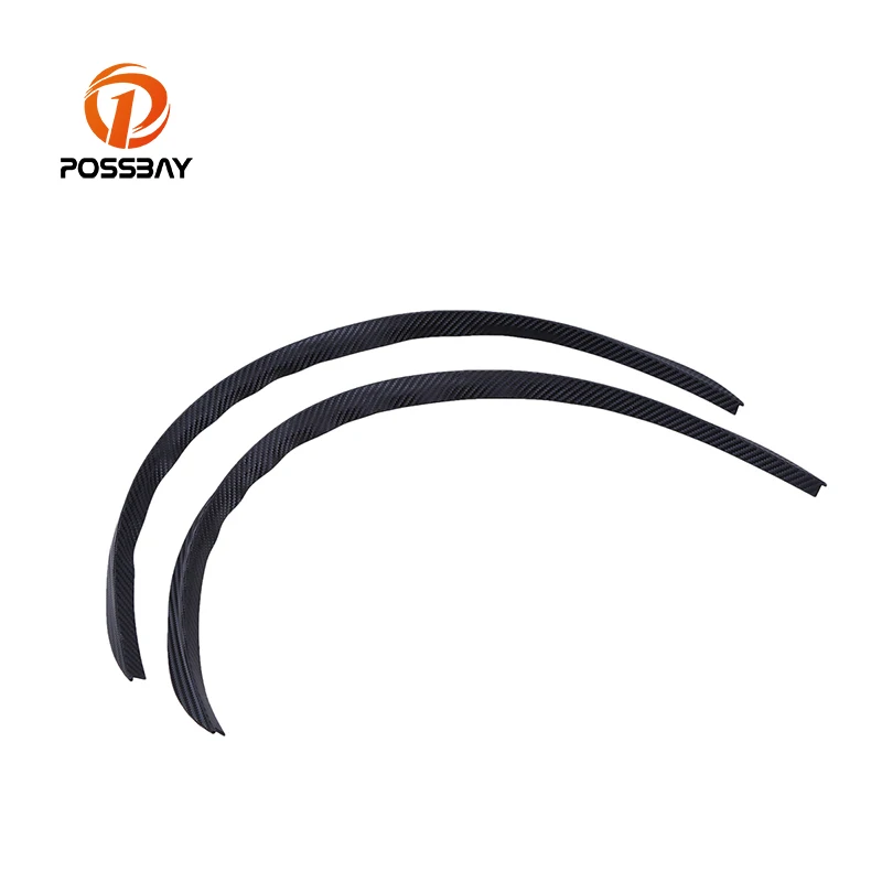 

Универсальные Автомобильные Брызговики POSSBAY 72/43 см, резиновые Брызговики, имитация углеродного волокна, брызговики