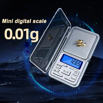 Mini Báscula Digital Alta Precisión 0.01g | Joyería, Oro, Té | Portátil 200/300/500g Hogar