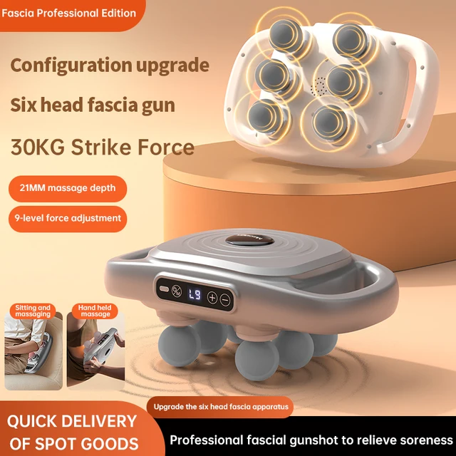 Fascia Massage Gun Muscle Massager Gun Back Waist Massage High Frequency Body Shoulder Massager Professional Muscle Massager Gun