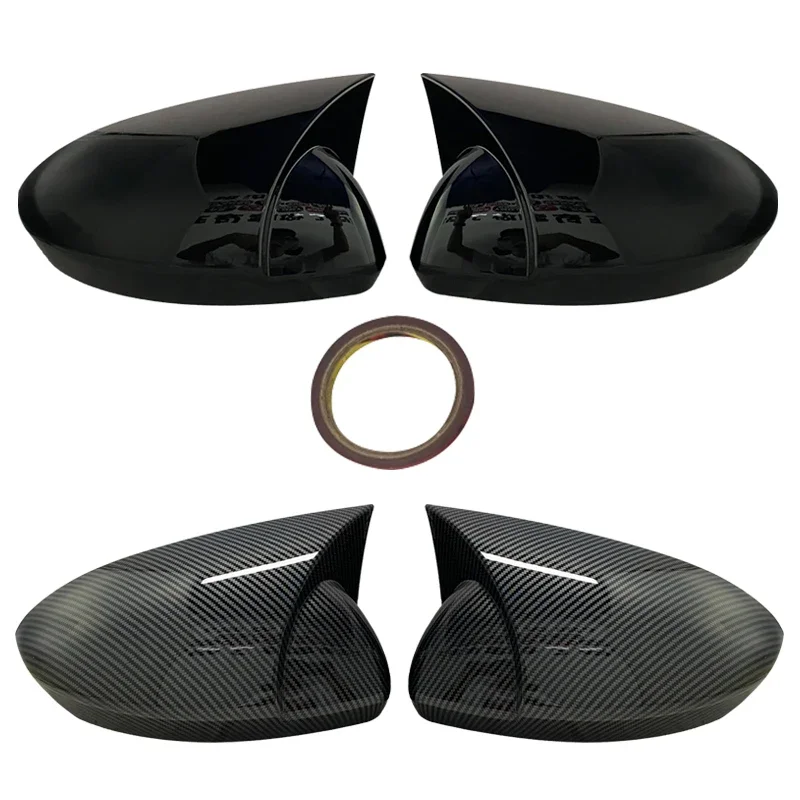 Bat Style Mirror Cover For Renault Megane 4 2016 2020 Rearview Mirror Cover  2 Pieces Cover Glossy Black Car Shields Exterior - AliExpress