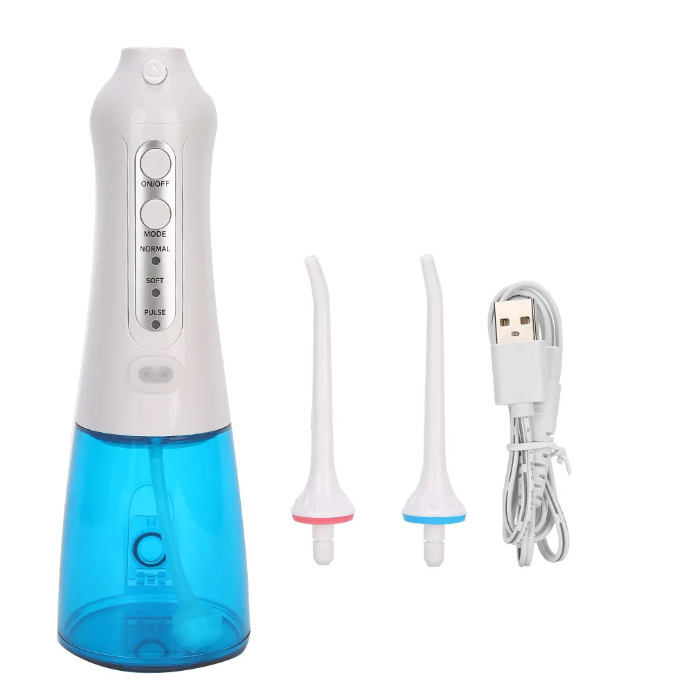 Electric Oral Irrigator USB Rechargeable Water Flosser 300ML Water Tank Waterproof 3 Modes 2 Jet Tips Dental Tooth Clean Device yy large flow clean water pump pumper agricultural sewage septic tank sewage centrifugal pump