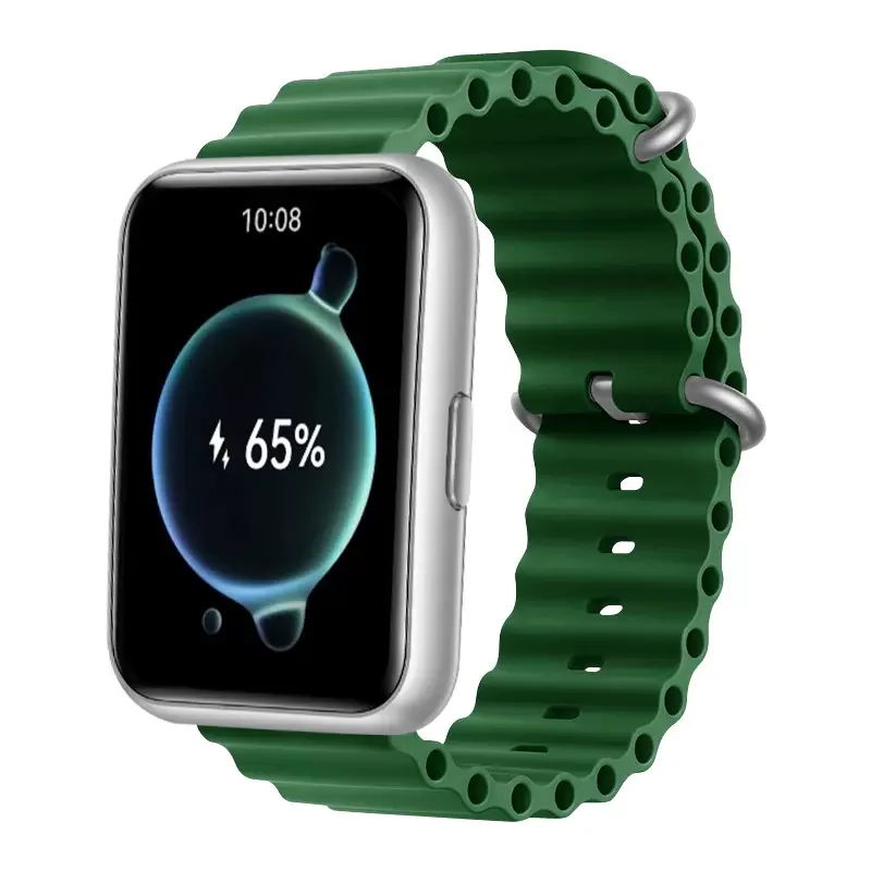 Ocean Band For Huawei Watch FIT 2 Strap silicone Wristband bracelet metal Buckle sport Replacement correa fit2 band Accessories