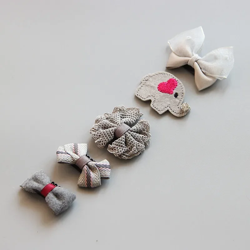 5Pcs/Set Baby Hair Clips Cute Girl Bows Crown Hair Clips Kids Child Baby Hairpins Barrettes Haarspeldjes Baby Hair Accessories 2