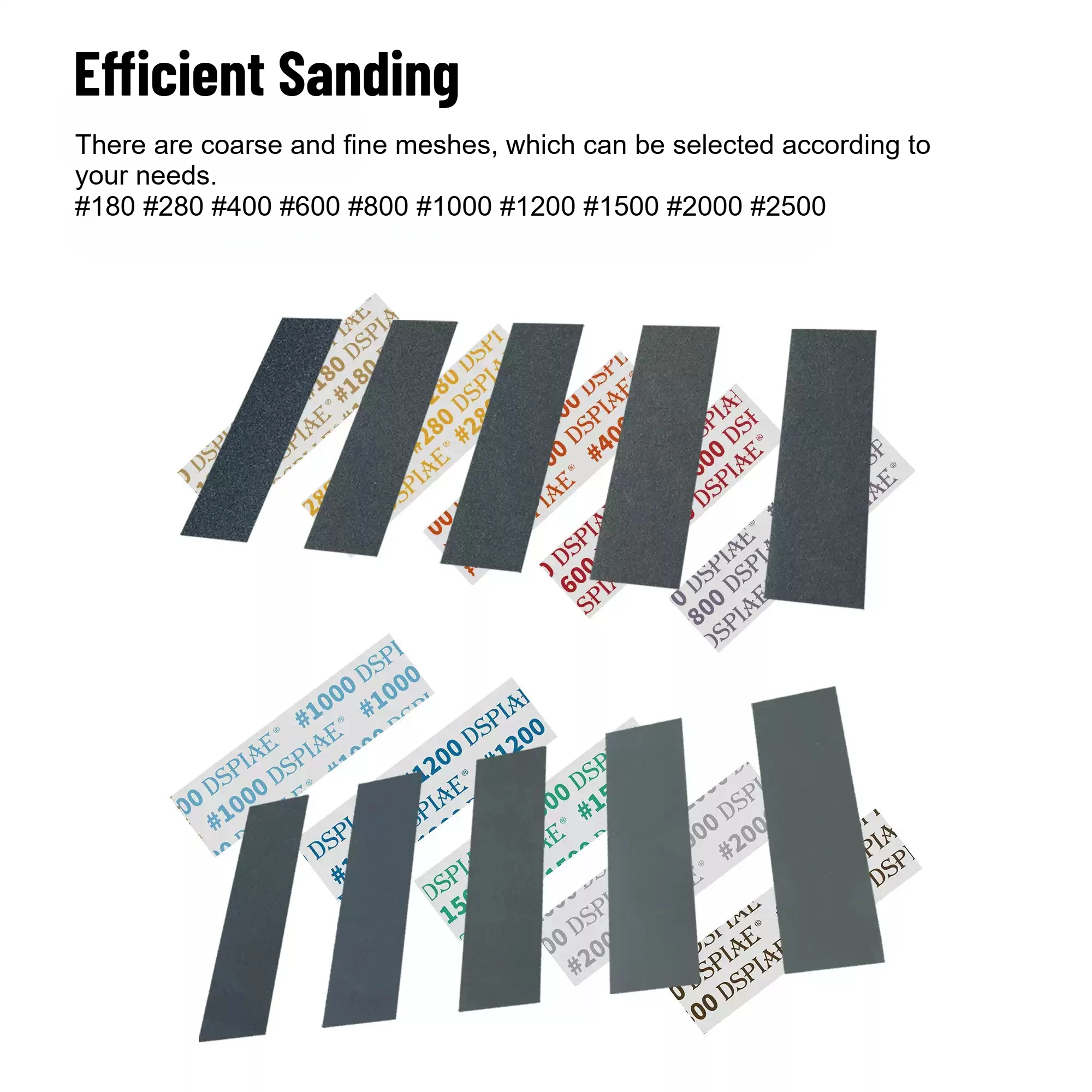 Model Tools 10pcs Pre-cut Adhesive Backed Sandpaper 180#-2500# Model Sanding Accessories Model Build Hobby DIY