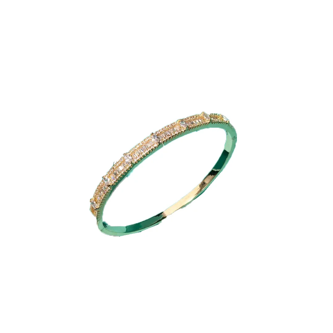 2022 Hot Trend Brand Luxury Shiny Horse Eye Rectangular Diamond Bracelet Gold Rose Gold SilverEveryday Wear, Party, Birthday 