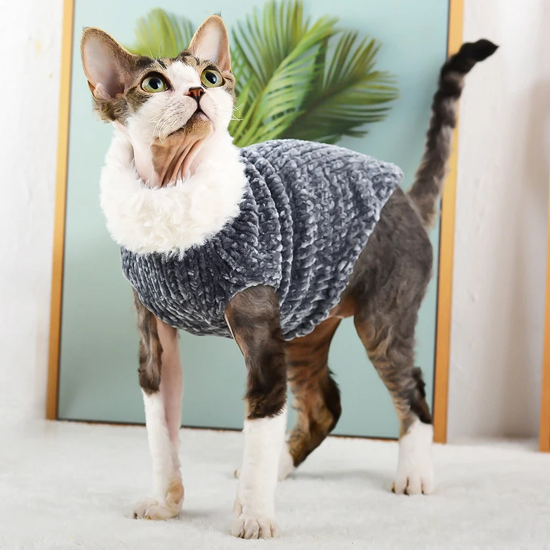 SphinxCatSweaterWinterWarmKnittedPetCatSweatersClothing