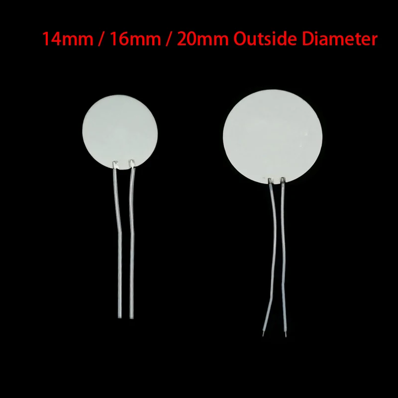 

14mm/16mm/20mm OD 3.7V/5V/7V/12V/15V/24V 1.3W-70W HTCC Alumina PTC Circular Round Instant Heat Plate MCH Metal Ceramics Heater