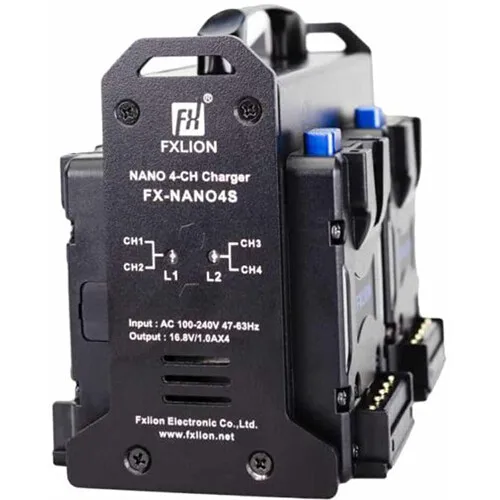 FX-NANO4S 4-Channel 16.8V Battery Charger Compatible with V-Mount Batteries