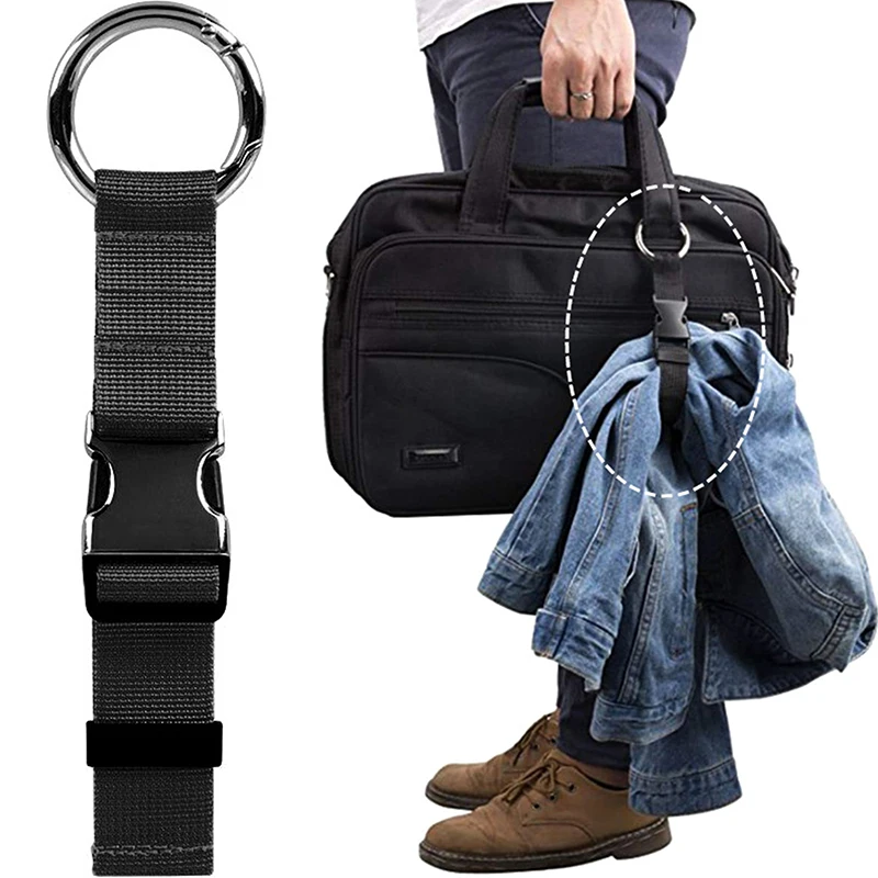 

Portable Black Blue Nylon Anti-theft Luggage Strap Holder Gripper Add Bag Handbag Clip UseTo Carry Multitool