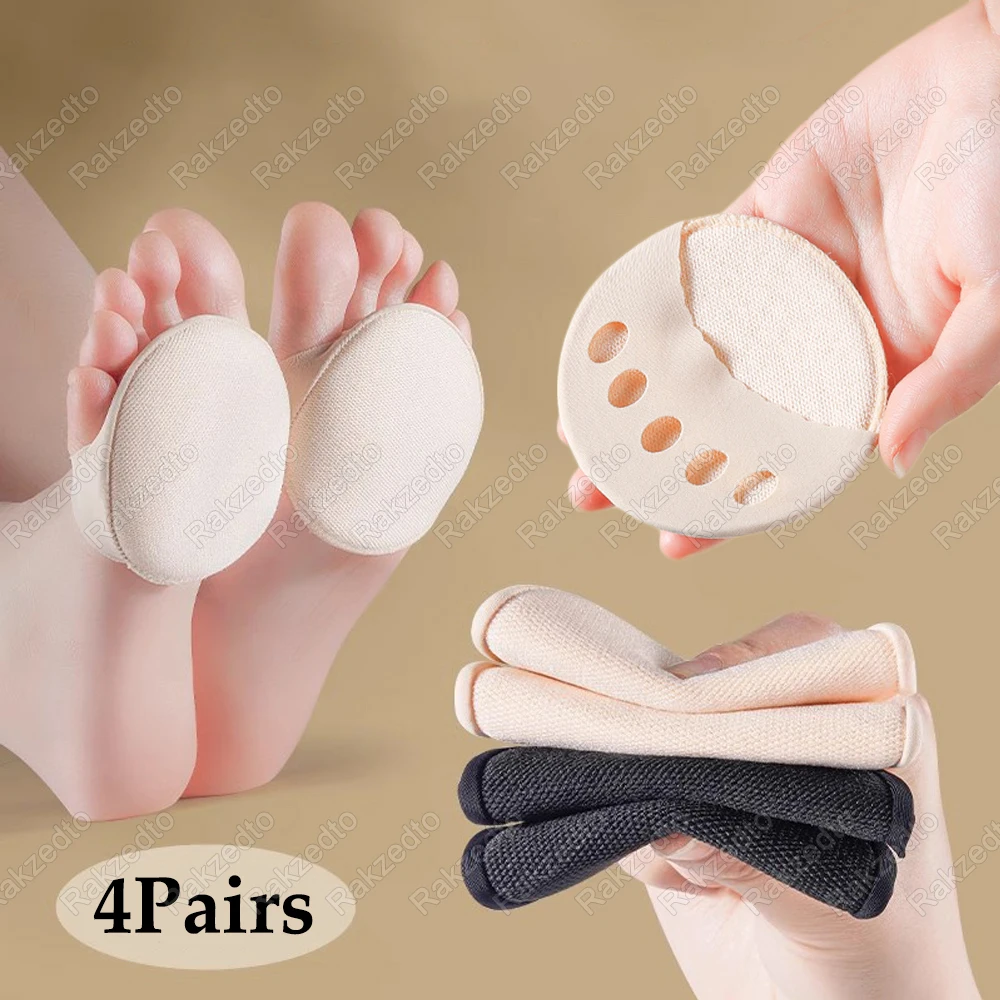 8Pcs Fabric Metatarsal Pads Forefoot Pads for Woman High Heels Prevent Pain and Discomfort Foot for Shoes Insert Toe Socks