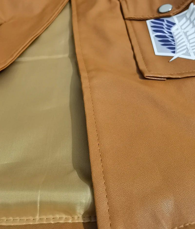 Attack on Titan Eren Jaeger Survey Corps Leather Jacket Cosplay Costume
