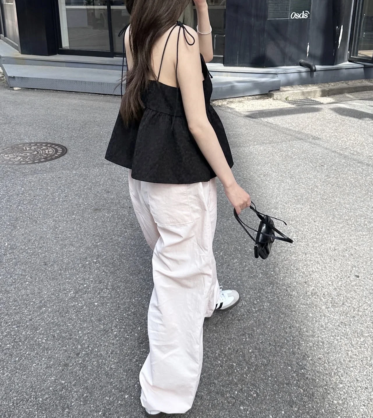 Sweet Chic Strap Vest Women's Summer Outerwear ort Sle Pure Color Commute Sle Babydoll irt Reducing Age Doll irt