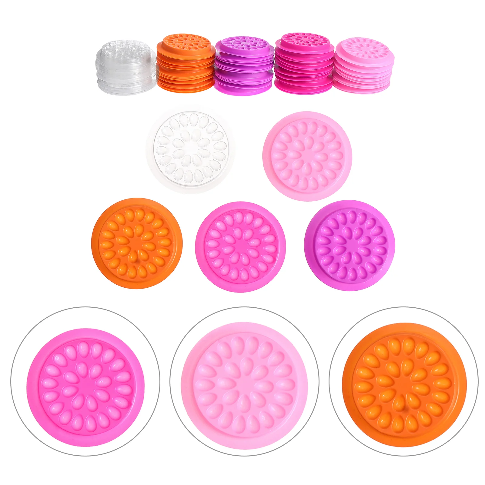 

100pcs Disposable Grafting Eyelash Glue Tray False Lash Extension Accessory