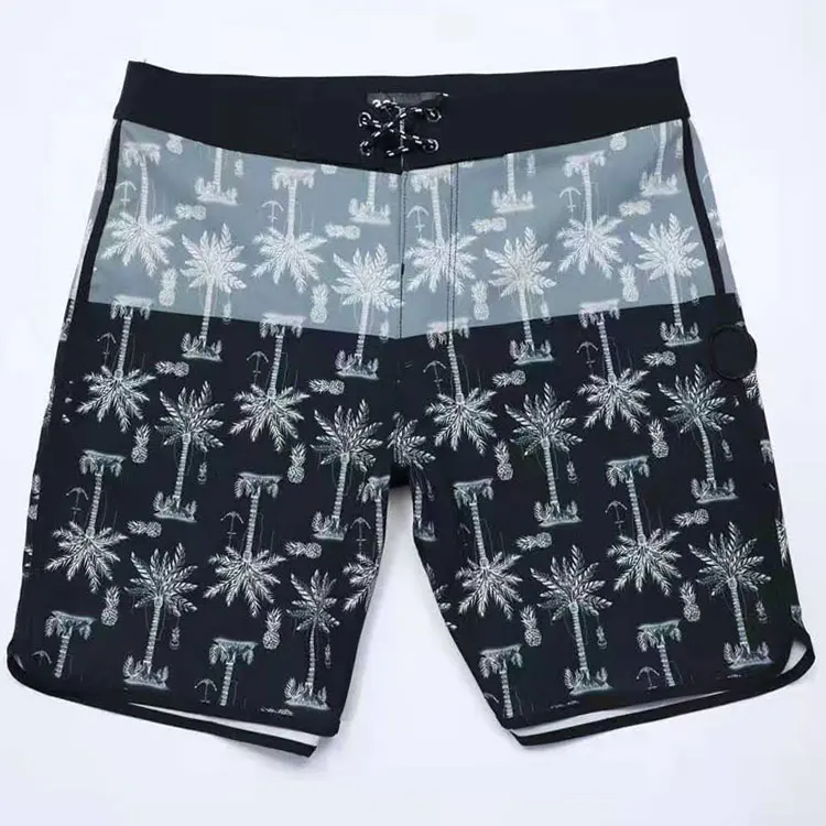 Floral Summer Board Shorts Fashion Printed Phantom Surf Swim Bermuda Shorts Quick Dry 4-way Elastic Mens Beach Shorts