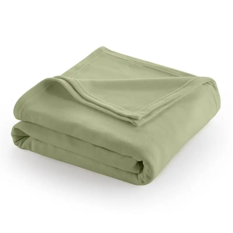

Blanket King Size - Fleece Bed Blanket - All Season Warm Lightweight Super Soft Throw Blanket - Sage Green Blanket - Hotel Quali