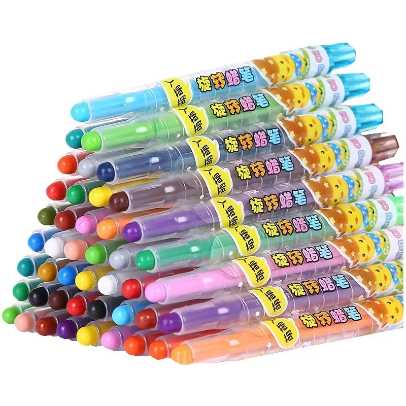 Rotating Crayons Oil Pastel Brush Set For Kindergarten Primary School Students
