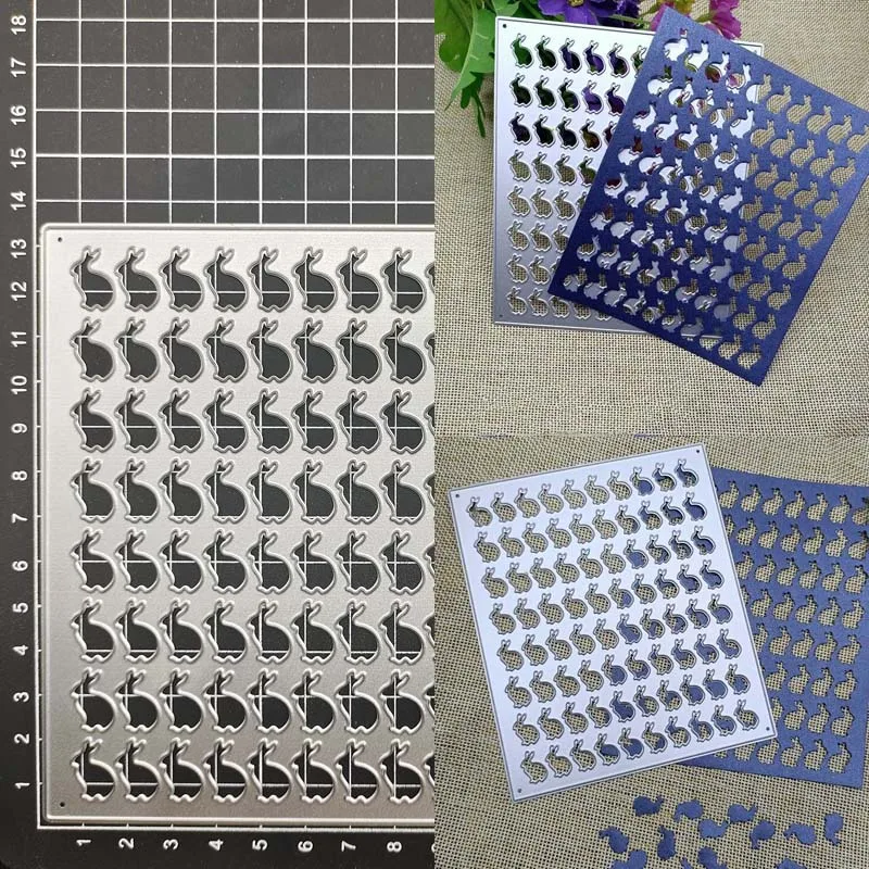 

Easter Rabbits Animal Frame Metal Cutting Dies Scrapbook Embossing Die Cuts Photo Album Cutter Paper DIY Craft Cutting Die