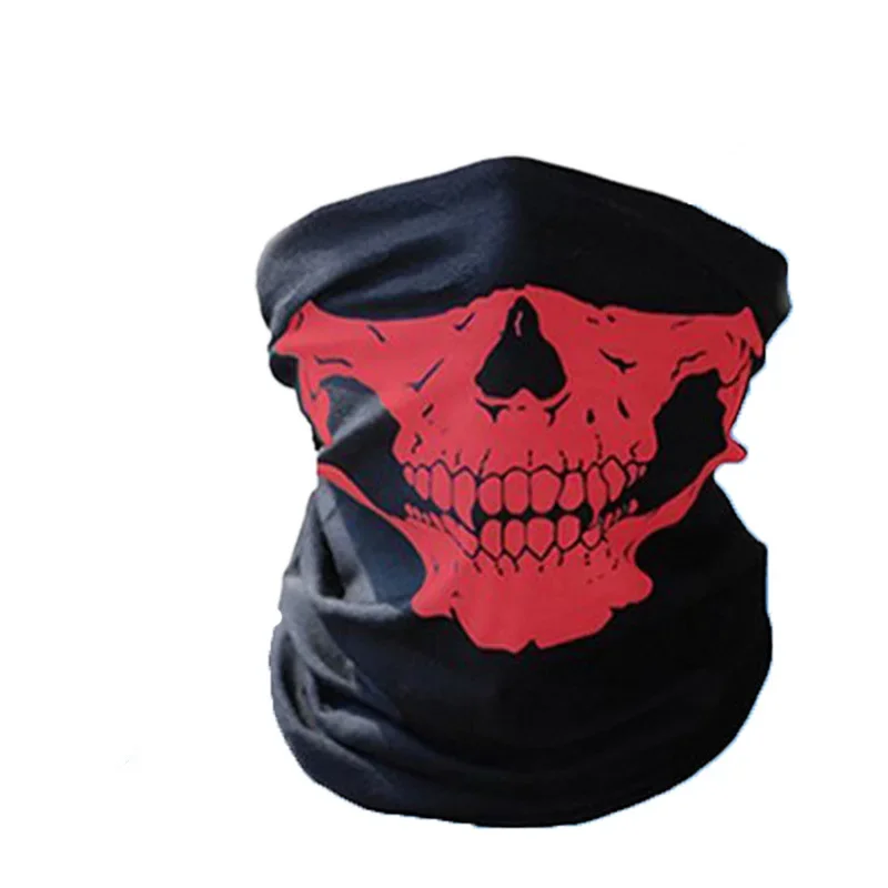 Outdoor Cycling Skull Balaclava Half Face Mask Magic Motorcycle Camping Scarf Men Women Sun Protection Bandana Neck Gaiters 5