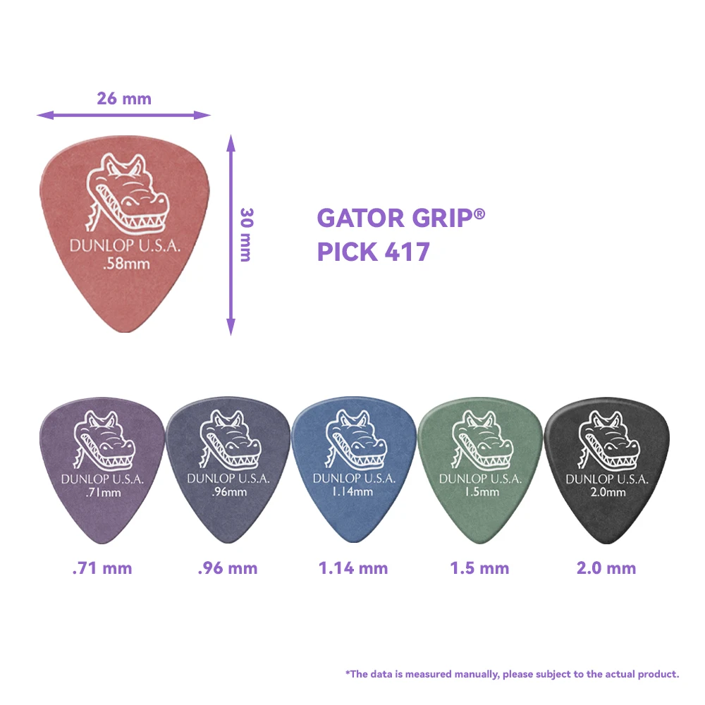 JakeSpecial – Dunlop 417 GATOR GRIP Picks Set of 6