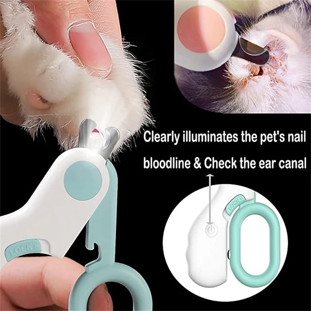 Professional Cat Dogs Nail Clipper Cutter With Led Light Scissors, Suit for Dog Grooming Tool Trimmer Pet Nail Clippers Products 5