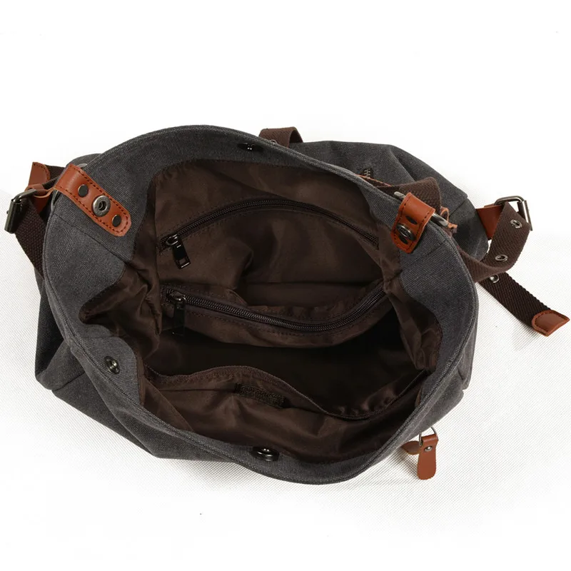 Multifunction 3 in 1 Women Shoulder Bag Casual Canvas Handbag Purse Large Capacity Female Tote Travel Bag Backpacks For Ladies