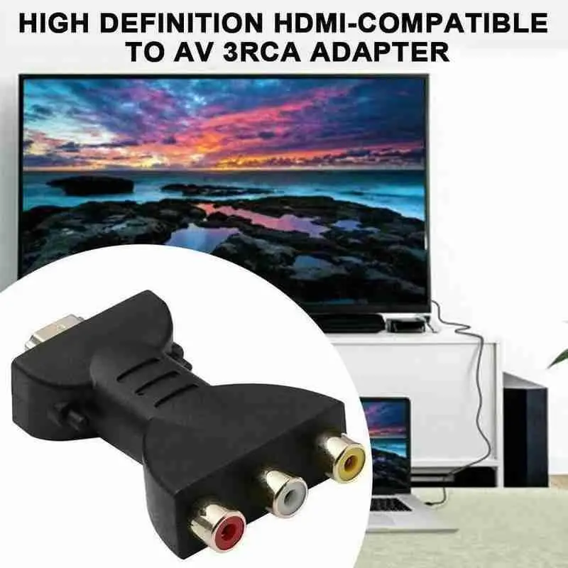 

HDMI-compatible to 3 RGB RCA Video Audio Adapter AV Component Converter for HD TV BOX