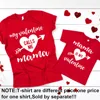 Valentines Family Matching Outfits My Valentine Calls Me Mama Women Shirt Mama Is My Valentine Kids T-shirt Family Clothes 5