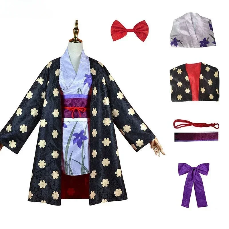 

Anime One Piece Miss Allsunday Nico Robin Cosplay Costume Women Kimono Outfits Halloween Carnival Suit