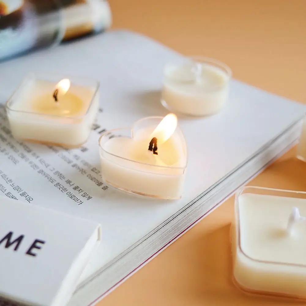 Heart Empty Tealight Cups Holders Candle Wax Tins Jars Cases Containers Molds DIY Candle Making Party Decor