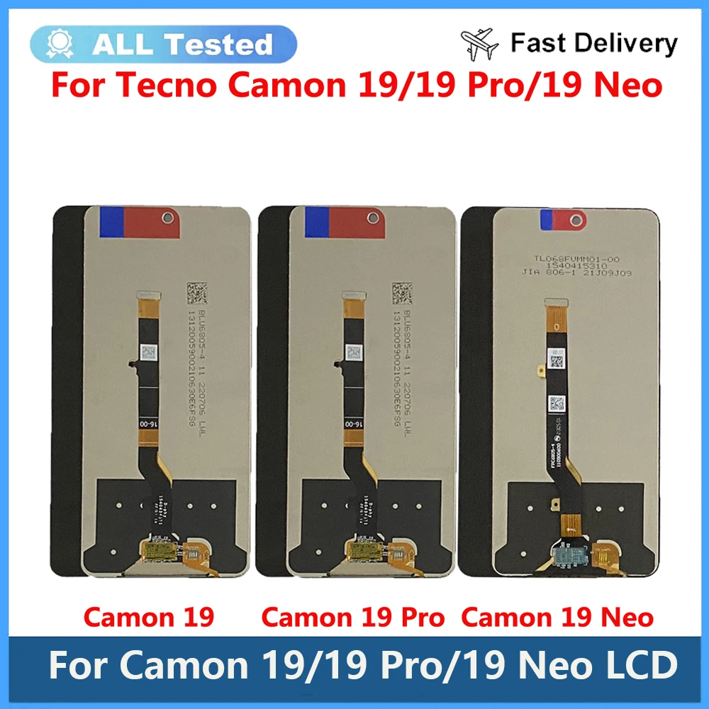 

For Tecno Camon19 CI6n Camon 19 Pro CI8 CI8n CI7n LCD Display Touch Screen Assembly For Tecno Camon 19 Neo CH6i LCD Sensor