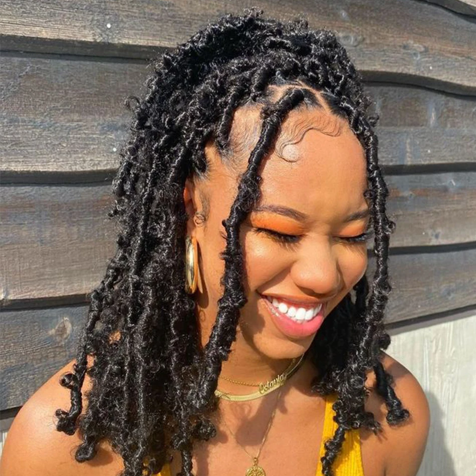 SyntheticButterflyLocsCrochetHairBraidsForBlackWomen1418Inch