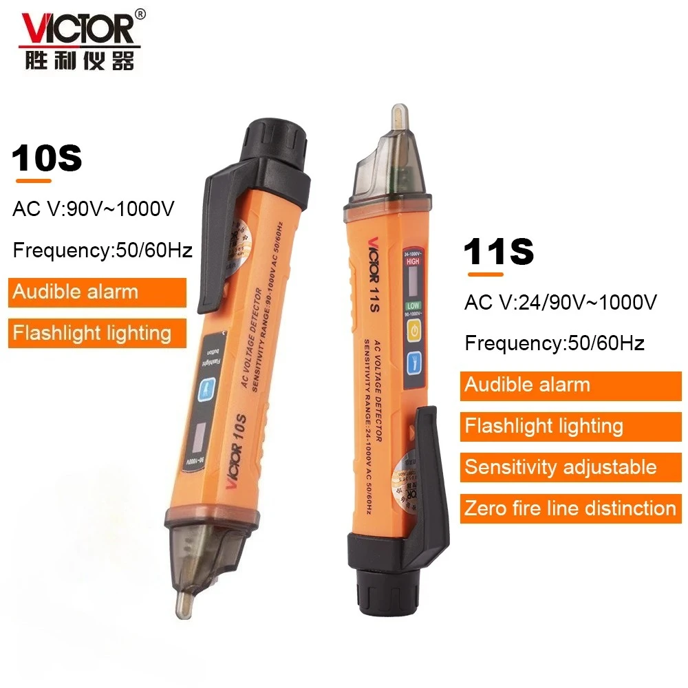 VICTOR VC 10/11S Voltage Electric Volt Detector Test Pen No Contact ...