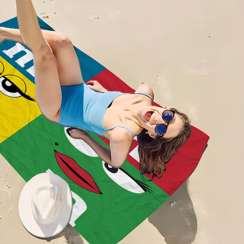 M&Ms Chocolate Microfiber Beach Towel Absorbent Quick Dry Soft Yoga Swimming Resort Mountain Climbing Towel 2