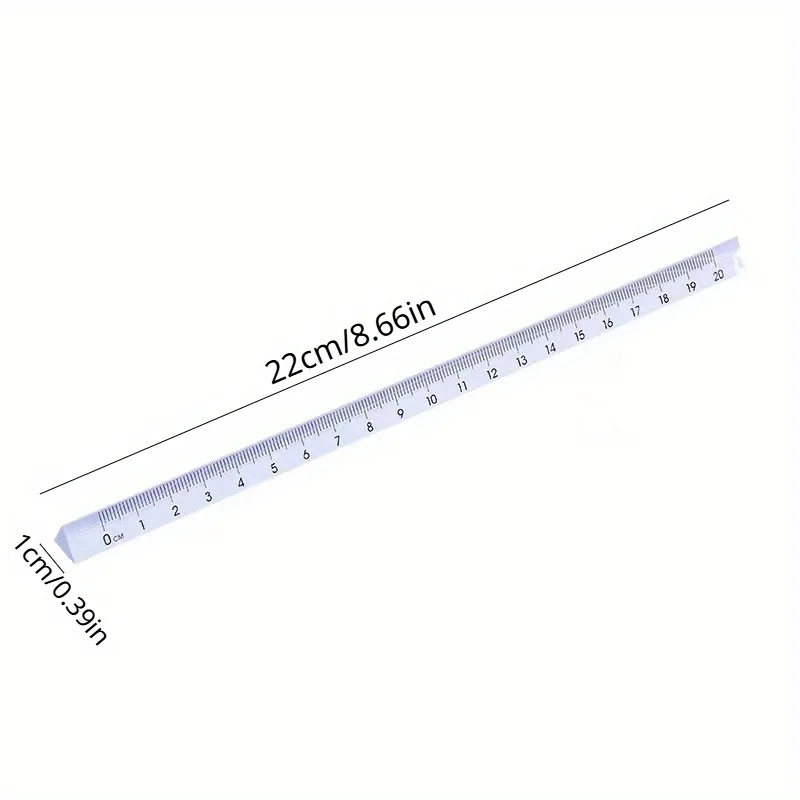 3pcs/set, Transparent Triangular Scale Ruler Triangular Ruler Triangle Size Proportional Drawing Template Ruler