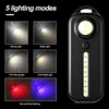 LED Red Blue Shoulder Police Light with Clip USB Charging Flashing Warning Safety Flashlight Torch Bike Warn LANTERN Light 2