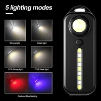 LED Red Blue Shoulder Police Light with Clip USB Charging Flashing Warning Safety Flashlight Torch Bike Warn LANTERN Light 2