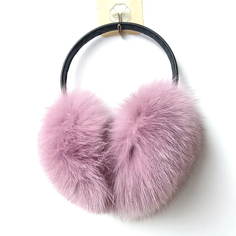 Women Real Fox Fur Earmuff Winter Luxury Warm Genuine Fur Ear cap Female Soft Warm Ear Warmer